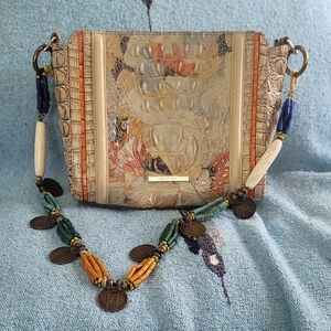 Brahmin Multicolor Croc-Embossed Shoulder Bag